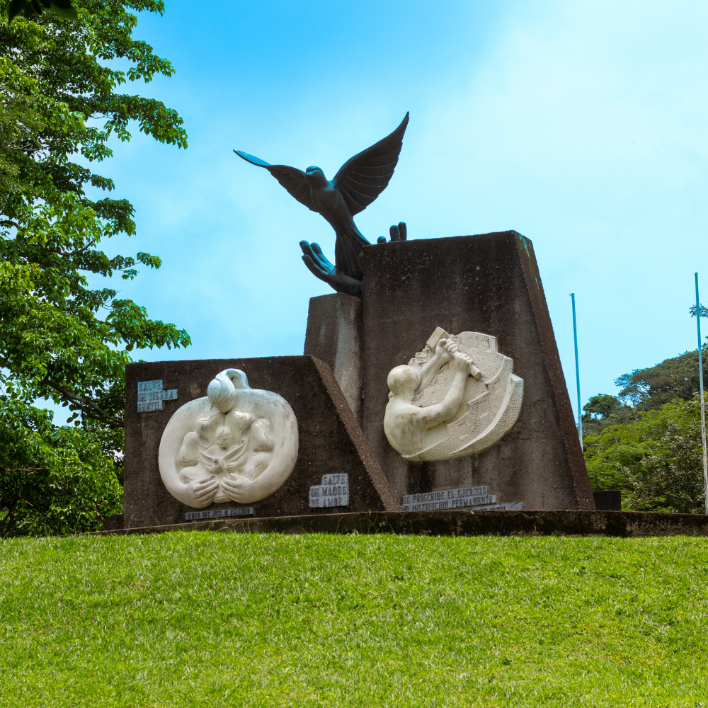 Peace monument on the University for Peace campus in Costa Rica