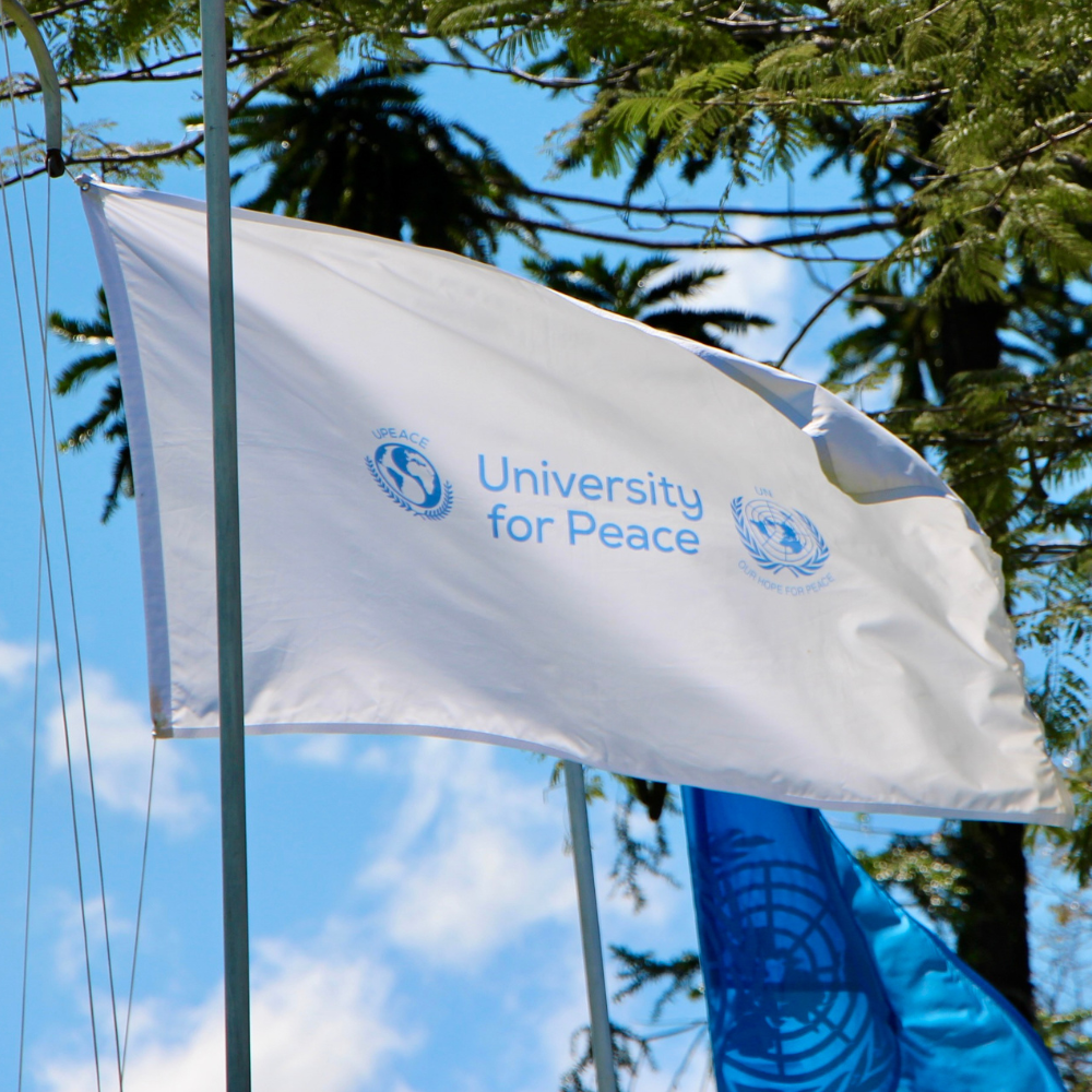 University for Peace flag on the UPEACE campus